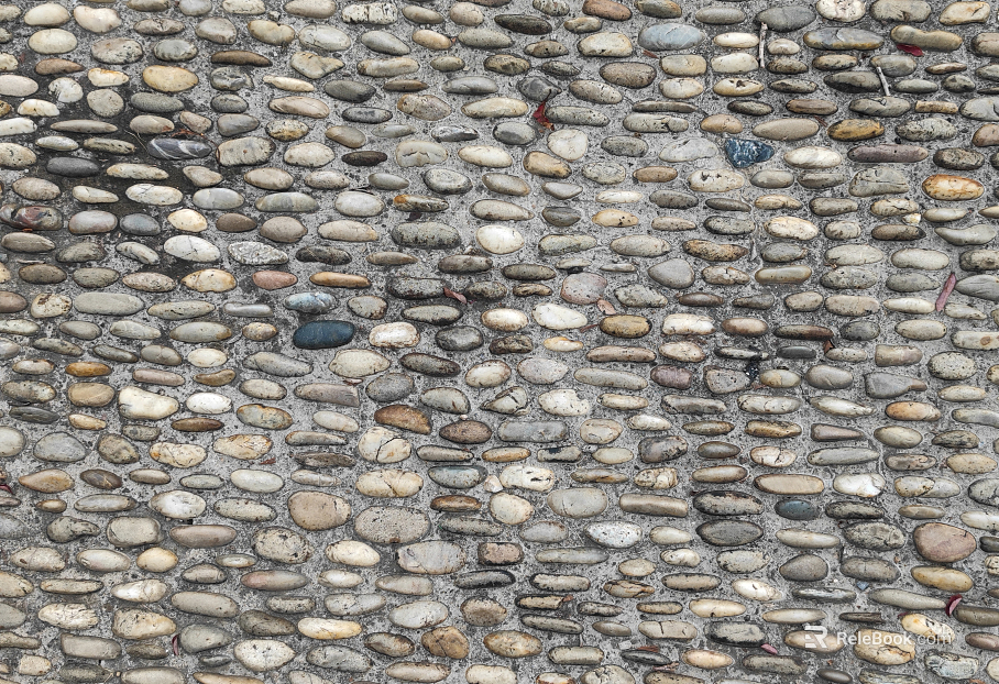 Gravel cobblestone ground texture