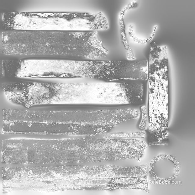 Silver gray distressed metal sheet decorative components texture