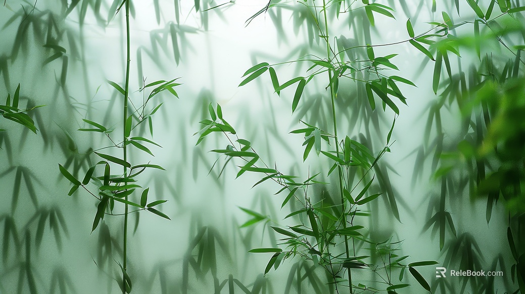 New Chinese bamboo background wall texture