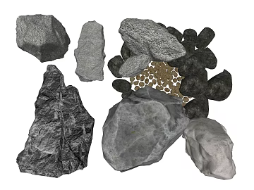 Gray black rock courtyard landscaping stone texture (ID:ffaeh152571)