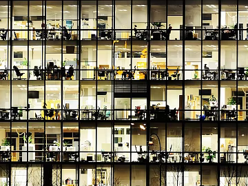 Warm yellow office night view window view texture (ID:ffaeh476176)