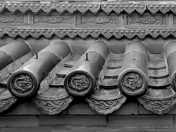 Green gray Chinese green tile ancient roof texture (ID:ffaeh429376)