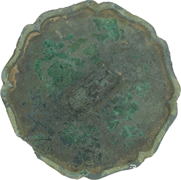 Green old bronze mirror cultural relic material texture