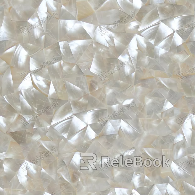Art Brick Super White Shell Mosaic Seamless texture