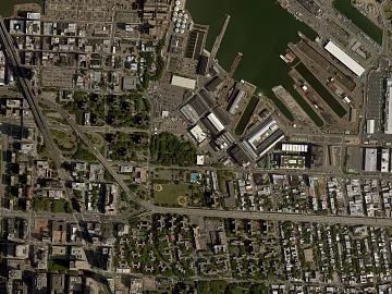 Aerial View of City Harbour Building texture (ID:ffaeh737236)