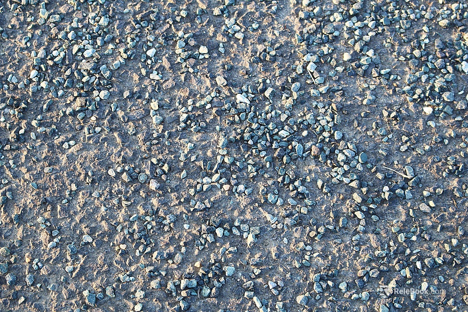 Gravel surface texture