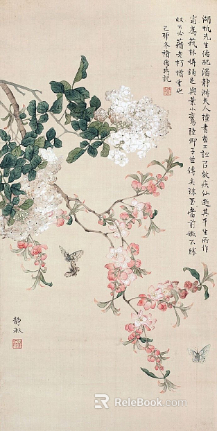 Plant painting texture