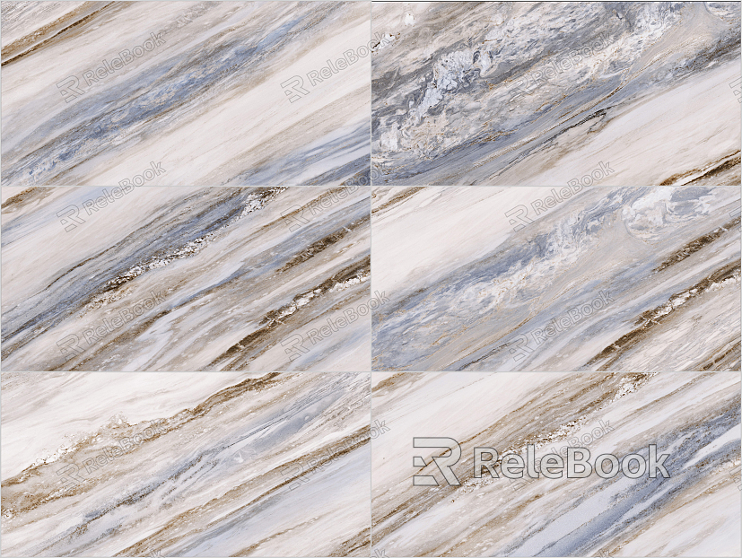 Running Water Pattern Marble, featuring a smooth, flowing design with hues of white, gray, and subtle hints of blue, resembling the serene movement of water over stone.