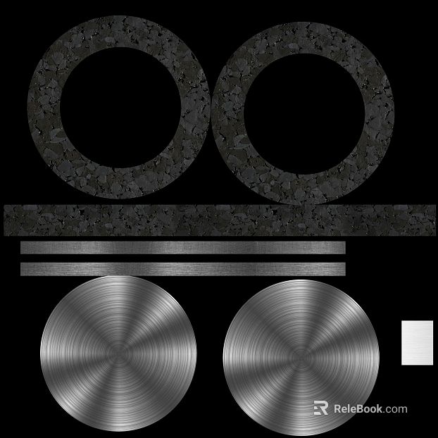 Deep gray terrazzo wire drawing metal components texture