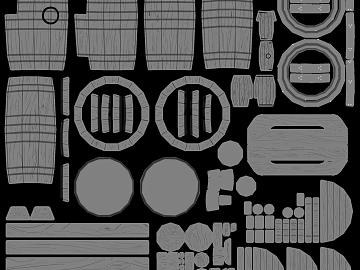 Light gray wooden barrel parts texture (ID:ffaeh835076)