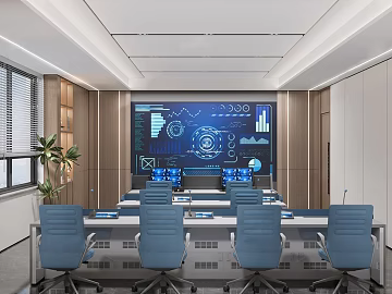 Modern Command Center Office Scene texture (ID:ffaeh364601)