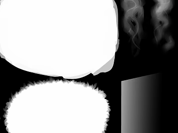 Black and white smoke effect, post-production compositing texture (ID:ffaeh946766)