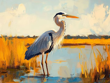 Animal Painting White Crane texture (ID:ffach997980)