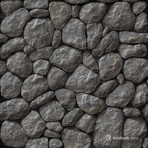 Idyllic gray pebbles texture
