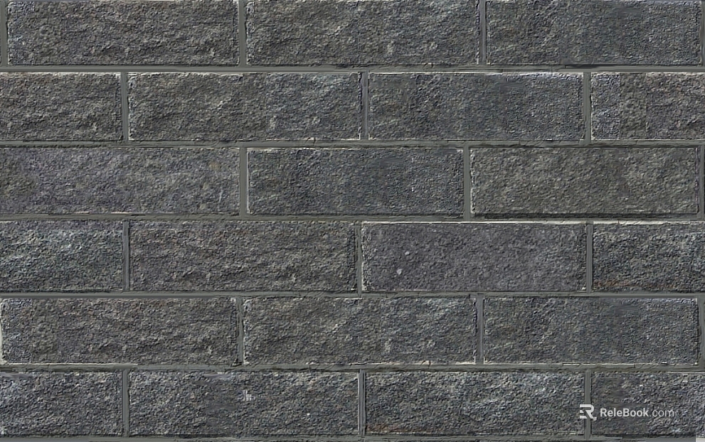 Dark gray brick wall exterior wall finish texture