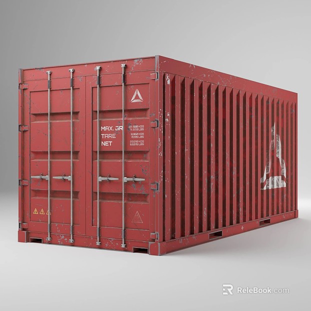 Red distressed container freight storage texture