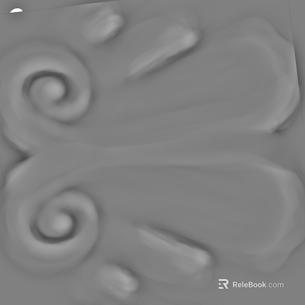 Black and White Xiangyun Bump Map Decorative Pattern texture