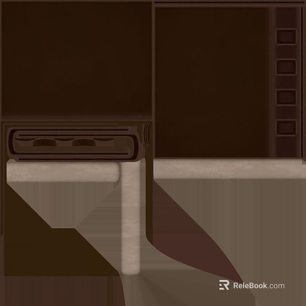 Dark brown carved wainscoting texture