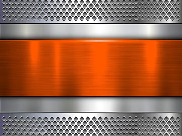 Orange silver brushed perforated metal plate decorative panel 3d model