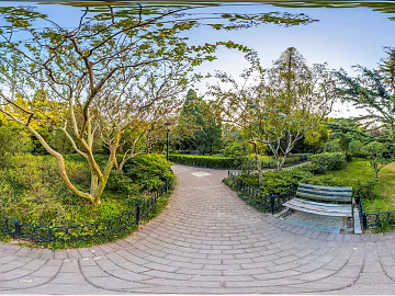 HDR ecological greening garden panorama 3d model