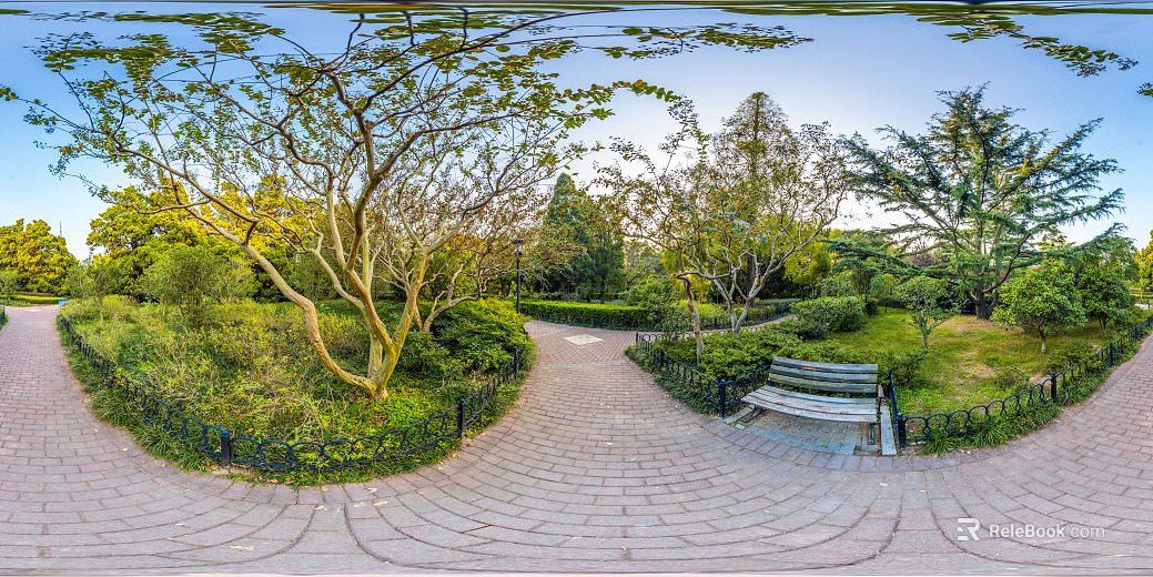 HDR ecological greening garden panorama texture