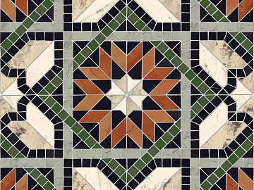 Tile green mosaic floor tile texture (ID:ffajg85344)