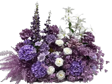 Purple and white floral wedding decoration bouquet texture (ID:ffaeh751576)