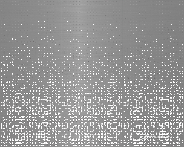 Silver gray gradient perforated plate metal texture