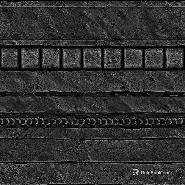 Dark gray industrial wind cement brick wall texture
