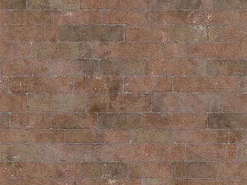 Vintage red-brown brick wall background wall 3d model