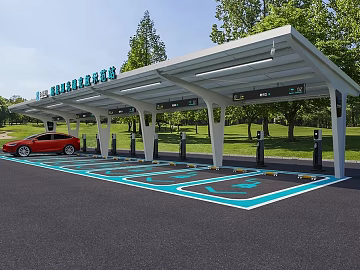 New energy vehicle charging station texture (ID:ffaeh762211)