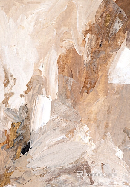 Silent Wind Rice White Abstract Decorative Painting texture