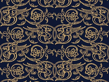 Blue gold pattern fabric texture (ID:ffajh825192)