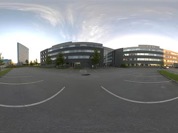 Outdoor public parking area day HDR 3d model