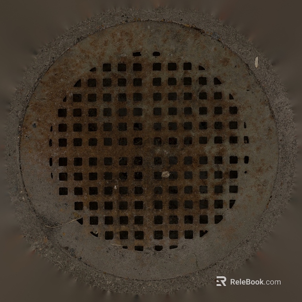 Dressed color perforated metal plate ground drainage texture
