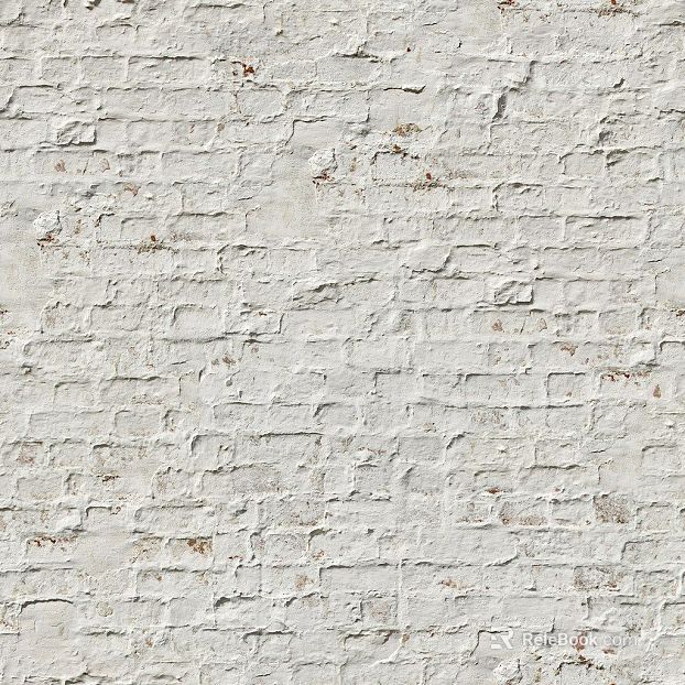 White painted brick wall interior wall texture