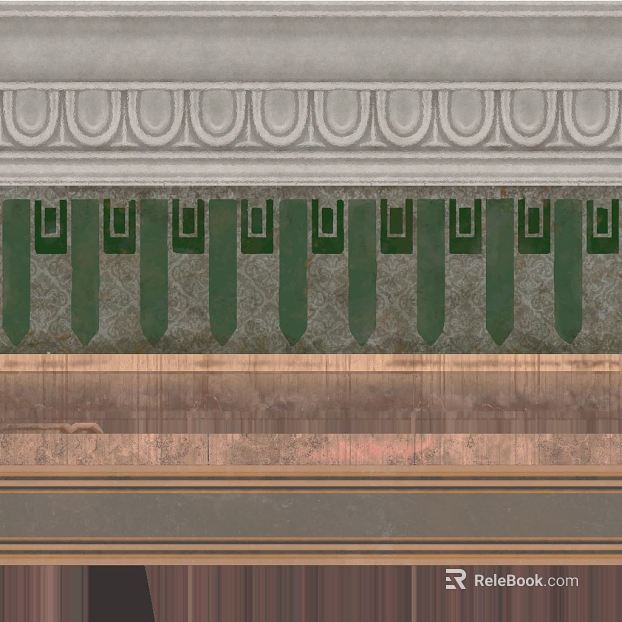Vintage green gray stone wall line wall decoration texture
