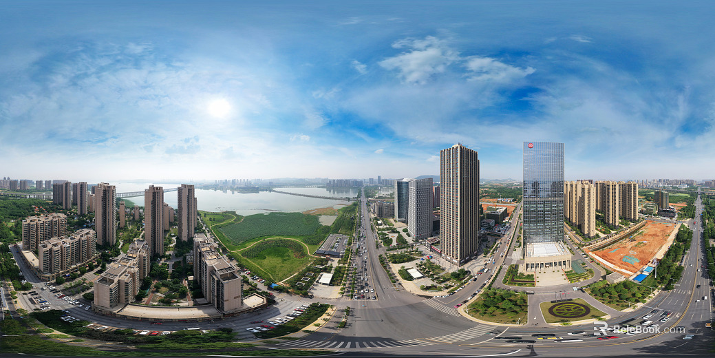 HDR urban ecological greening panorama texture