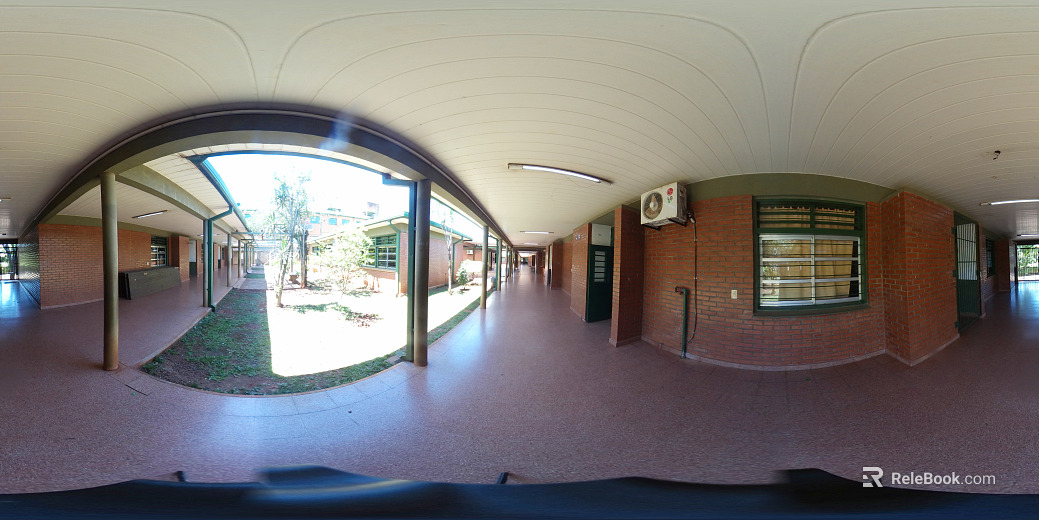 Indoor corridor aisle daytime HDR texture