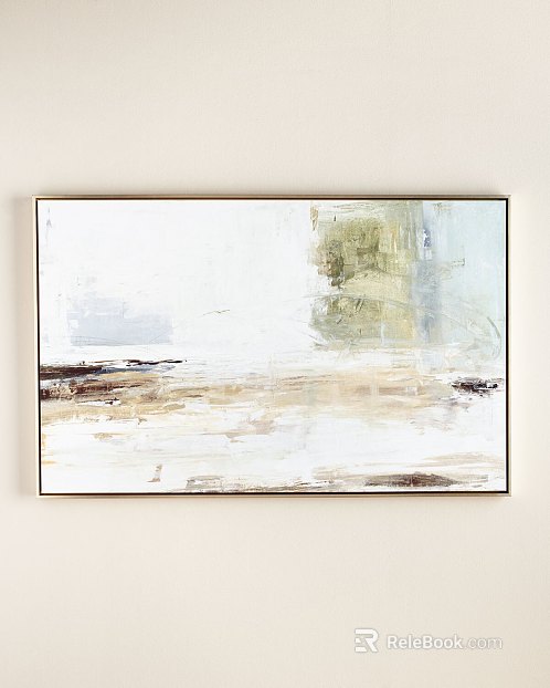 Quiet Wind Light Yellow Grey Abstract Decorative Painting texture