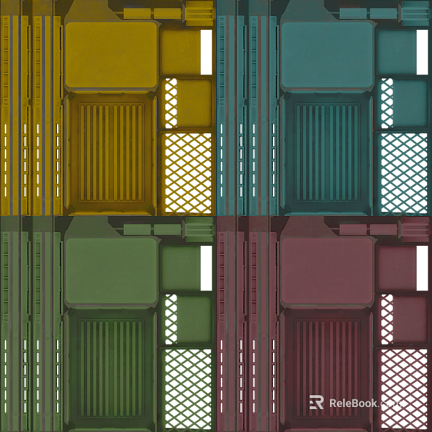 Multicolor industrial wind sheet metal texture