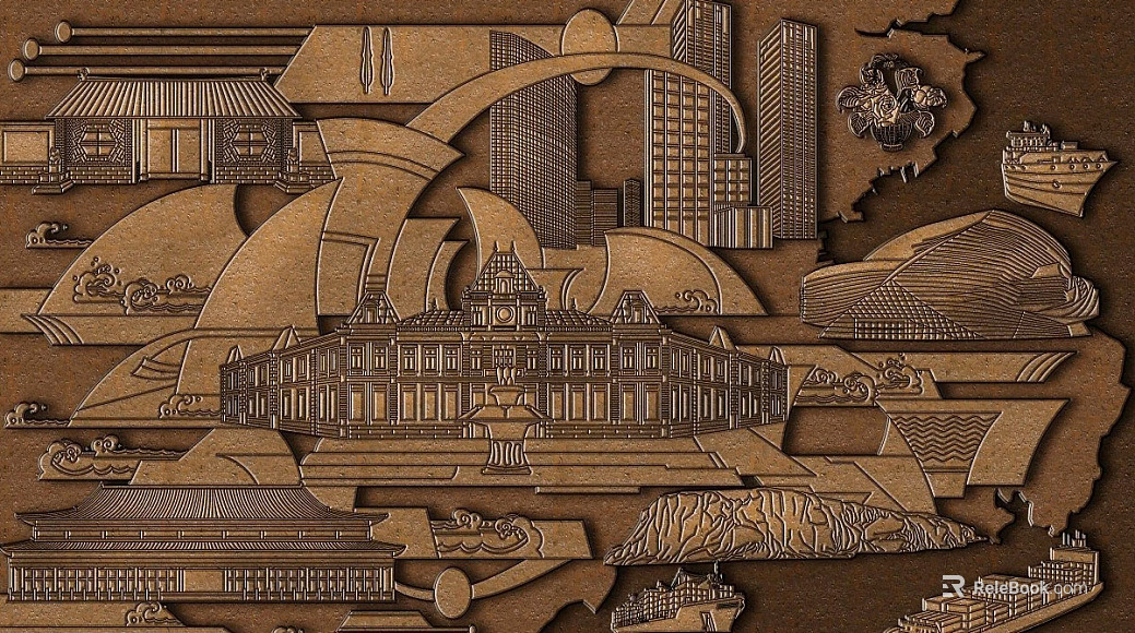 three-dimensional physical painting texture