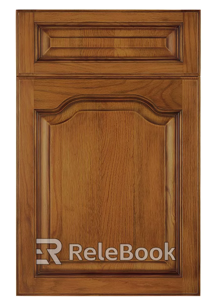 Wood carved log color cabinet door texture