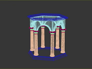 European-style beige Roman column building components texture (ID:ffaeh935321)