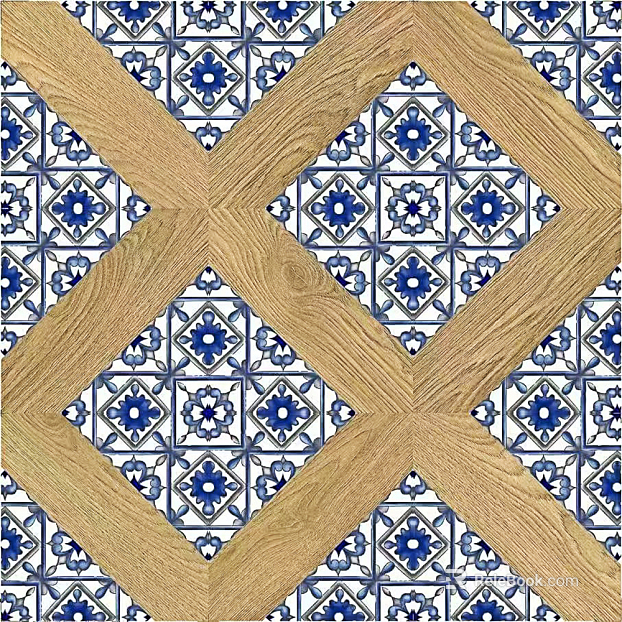 Modern blue and white porcelain small tile art brick texture