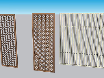 New Chinese-style Wooden Grille Indoor Partition texture (ID:ffaeh050774)