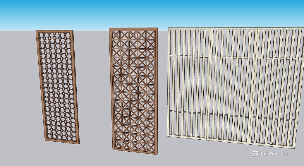 New Chinese-style Wooden Grille Indoor Partition texture