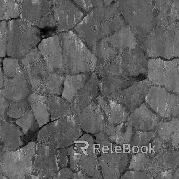 A high-contrast, black and white image showcasing a textured surface with prominent bumps and ridges, resembling the uneven pattern of a natural stone or bark.