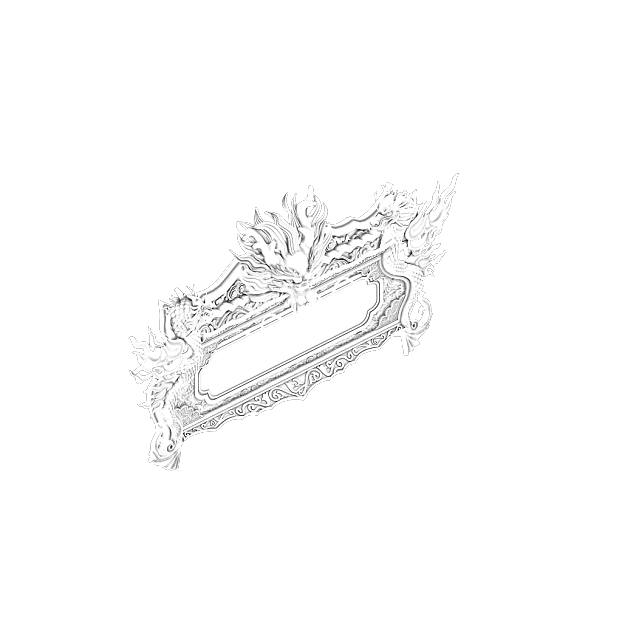 White Chinese Dragon Pattern Carved Component texture