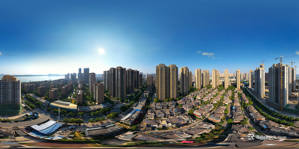 HDR urban ecological greening panorama texture